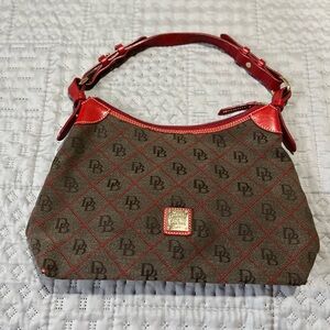 Dooney & Bourke Red and Brown Shoulder Bag